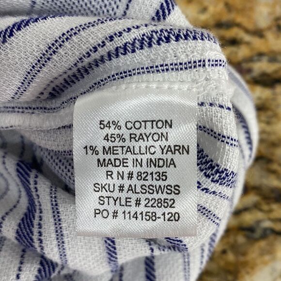 Fresh Produce Striped Half Button Hi-Low Tunic Top - Picture 7 of 10